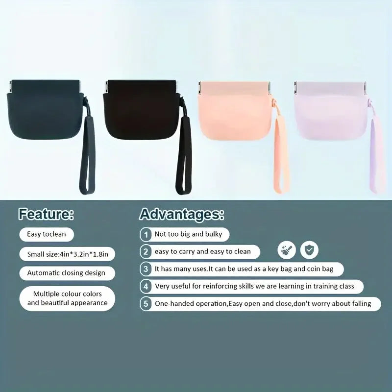 Sac de friandises Portable en Silicone pour chien, 1 pièce, Train pour chien, collations, poches, sac de marche, formation pour chien, stockage des aliments, fourniture de produits