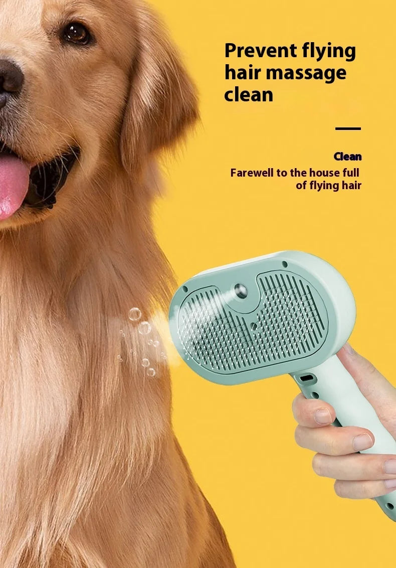 Brosse vapeur pour chat et chien - Peigne à vapeur pour éliminer les poils d'animaux