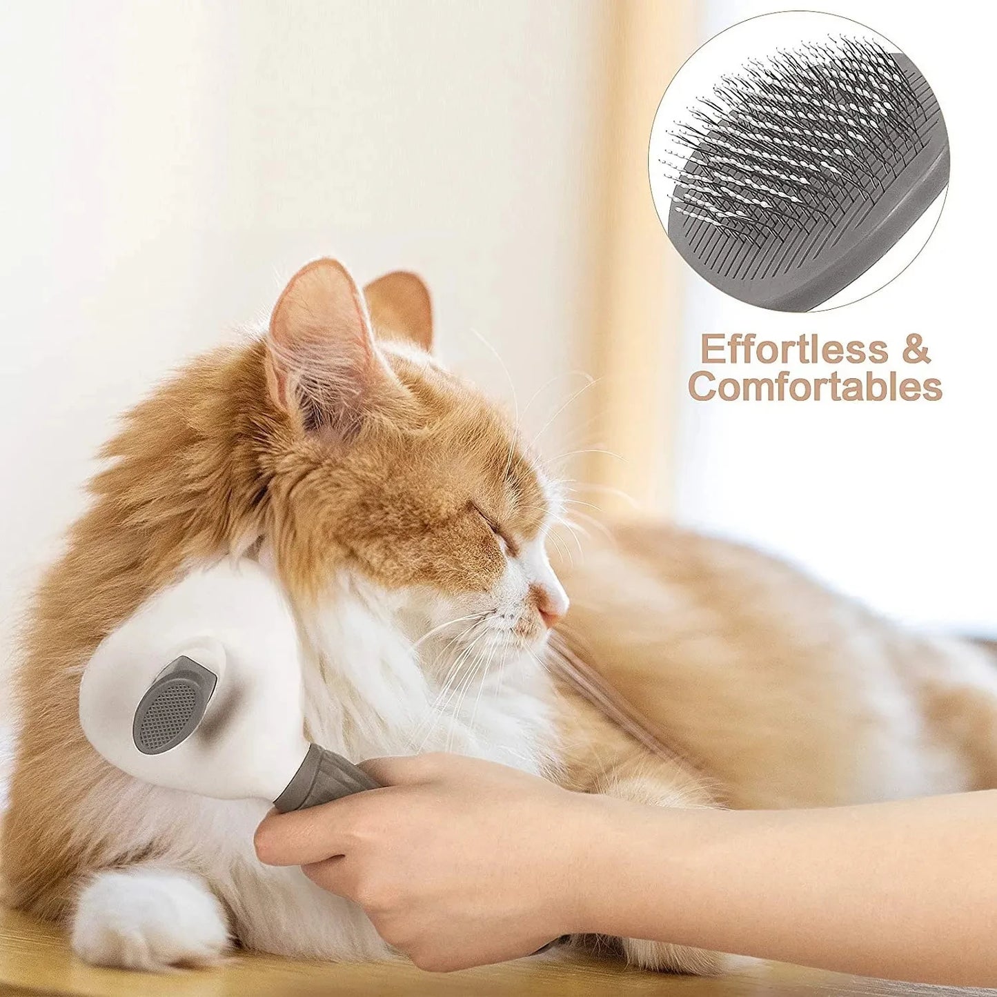 Brosse pour chiens et chats, peigne autonettoyant, brosse démêlante