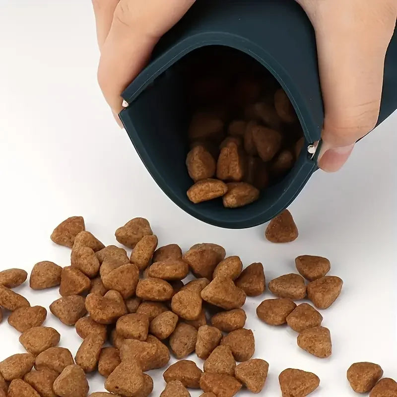 Sac de friandises Portable en Silicone pour chien, 1 pièce, Train pour chien, collations, poches, sac de marche, formation pour chien, stockage des aliments, fourniture de produits