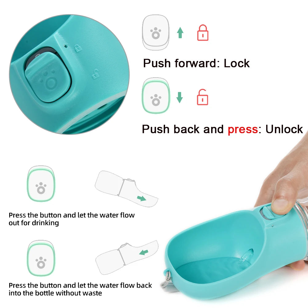 Bouteille d'eau Portable pour chien, pour petits et grands chiens, chat, extérieur, étanche, bols à boire