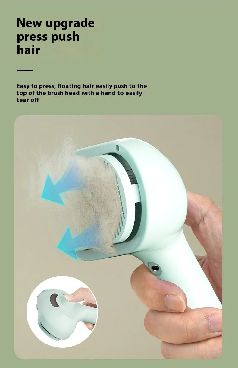 Brosse vapeur pour chat et chien - Peigne à vapeur pour éliminer les poils d'animaux