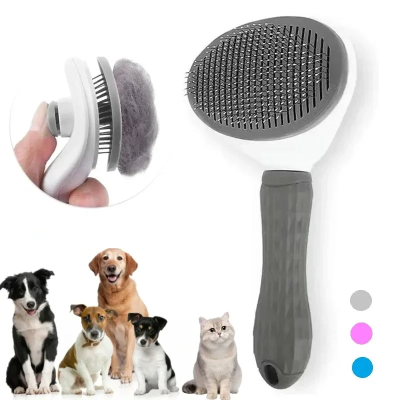 Brosse pour chiens et chats, peigne autonettoyant, brosse démêlante