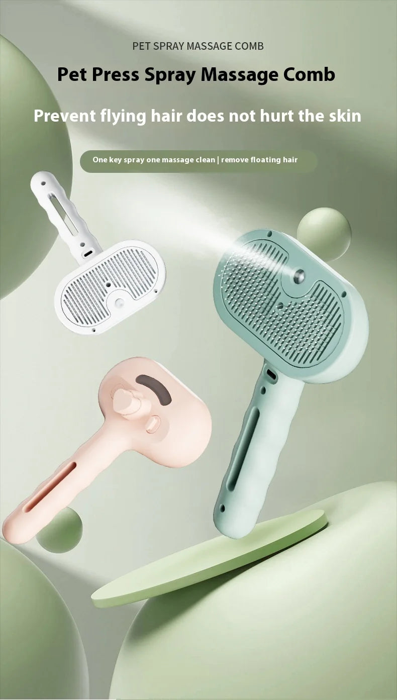 Brosse vapeur pour chat et chien - Peigne à vapeur pour éliminer les poils d'animaux