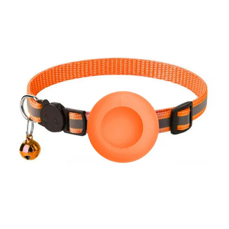 Collier de chat mignon Airtag Breakaway collier de chaton réfléchissant avec cloche pour Apple Air porte-étiquette cloche.