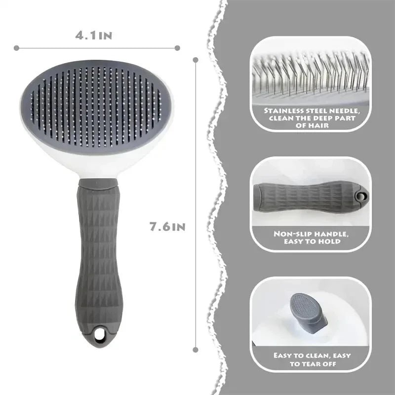 Brosse pour chiens et chats, peigne autonettoyant, brosse démêlante