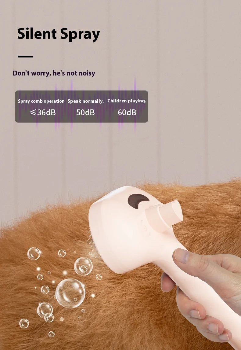 Brosse vapeur pour chat et chien - Peigne à vapeur pour éliminer les poils d'animaux