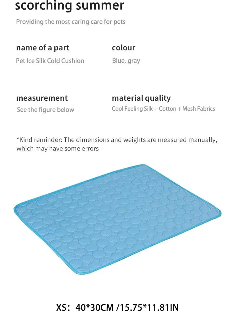Tapis rafraîchissant pour animaux de compagnie, idéal pour l'été, pour chats et chiens.