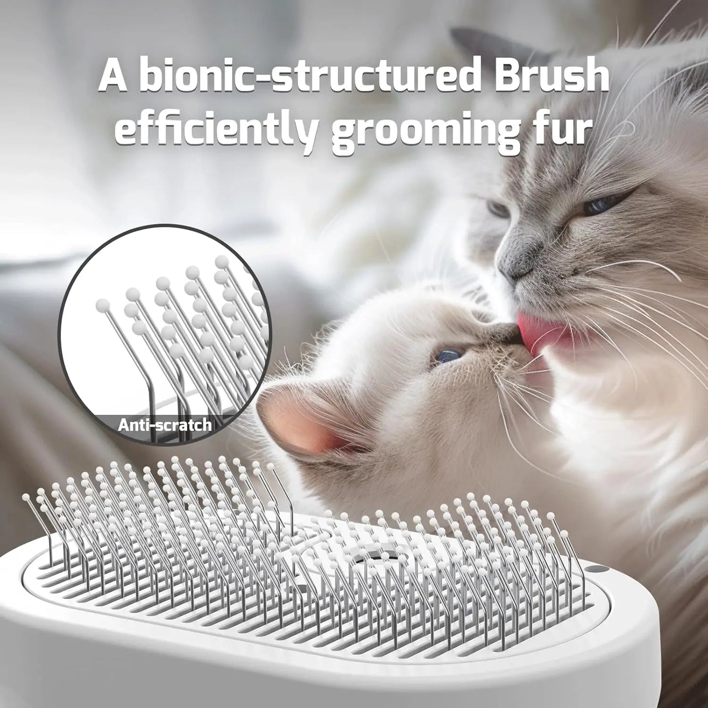 Brosse vapeur pour chat et chien - Peigne à vapeur pour éliminer les poils d'animaux