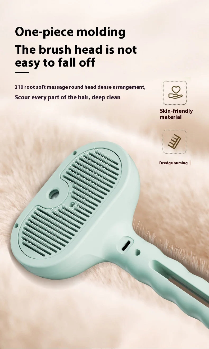 Brosse vapeur pour chat et chien - Peigne à vapeur pour éliminer les poils d'animaux